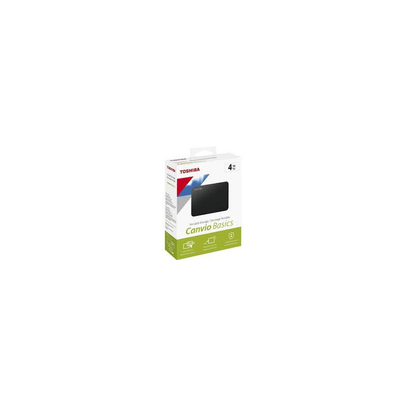 External 4TB Toshiba Canvio Basics USB 3.2/USB 2.0 Black
